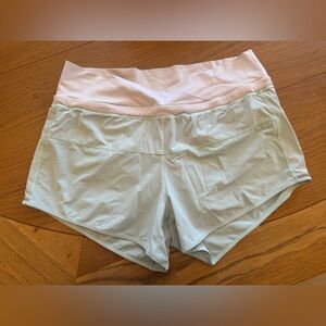 lululemon athletica Mint green, Light Pink and White Athletic Shorts